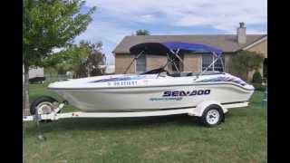 SeaDoo Sportster 1800 Twin Engine Jet Boat For Sale call 5132073542 Photos [upl. by Ahseinad]