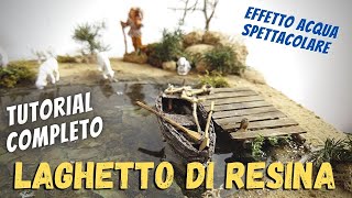 Laghetto di RESINA epossidica 💦 Effetto Acqua per Presepe fai da te [upl. by Vicki]