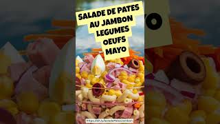 Salade de Macaronis au jambon et légumes Recette Gourmande pour PiqueNique et Barbecue lunchbox [upl. by Otrebmal844]