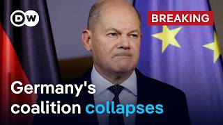 Germanys coalition collapses as confidence vote planned  DW News [upl. by Eenhpad908]