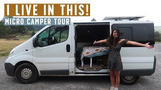 VAN TOUR  Vauxhall Vivaro SWB Micro Camper Conversion for Full Time Van Life [upl. by Semaj]