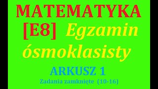 Przykładowy arkusz egzaminacyjny  Matematyka  quot Teraz egzamin quot  Nowa Era  cz2 Zadania 1016 [upl. by Aley867]