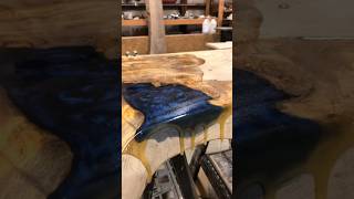 Epoxy segment craft wood craftwood carpentry epoxy short [upl. by Oirevas40]