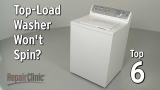 TopLoad Washer Won’t Spin — Washing Machine Troubleshooting [upl. by Jacobs]