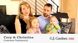 Cory and Christina Customer Testimonial  GJ Gardner Homes [upl. by Gold849]