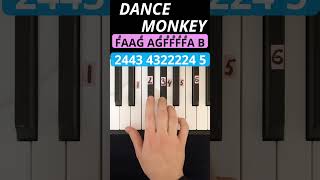 Dance Monkey On PianoPart5👀🎵🎹😎👍🕺🏻Easy piano tutorial shorts pianotutorial piano [upl. by Anniahs955]