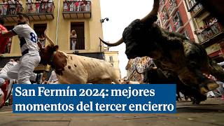 San Fermín 2024 mejores momentos del tercer encierro [upl. by Steinberg168]