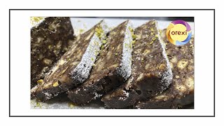 Greek Chocolate amp Biscuit Log I Mosaiko I NoBake Chocolate Cake I Gluten Free Chocolate Cake [upl. by Oigaib]