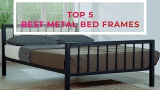 Top 5 Best Metal Bed Frames Review – Which Steel Frame You Should Buy [upl. by Tnomed]