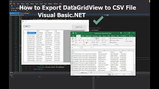 How to Export datagridview data to CSV file in Visual basicNET [upl. by Sible]