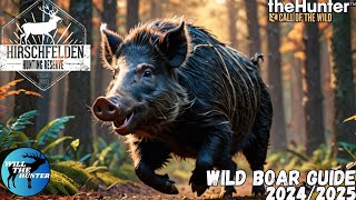 Hirschfelden Wild Boar Guide Where To Find Zones  More  TheHunter Call Of The Wild 2425 [upl. by Purington]