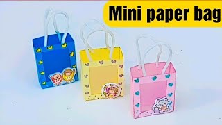 DIY MINI Gift PAPER BAGPaper craftEasy craft ideas miniature craft  howto makeDIYschool hacks [upl. by Won]