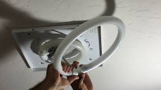 How to Change out Fluorescent Light Bulbs in a Circline Fluorescent Light Fixture [upl. by Campney]