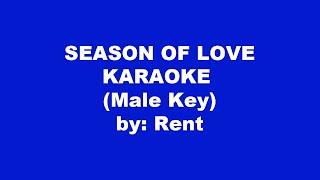 Rent Seasons Of Love Karaoke Male Key [upl. by Lusa]