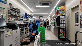 【歌舞伎町】コンビニで倒れる女性 スクープ・事件を探す横配信 渋谷スクランブル交差点ライブカメラ Shibuya Scramble Crossing Live Camera 1005 [upl. by Nidnal]