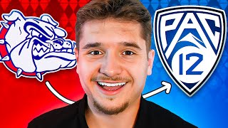 I Created Gonzaga in the NEW Pac12 [upl. by Flannery849]