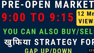 pre open market me stock selection kaise kare 900 to 915 [upl. by Euqininod]