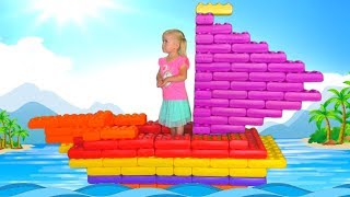 Building Blocks Song  Kids Songs by Katya and Dima [upl. by Yreved45]