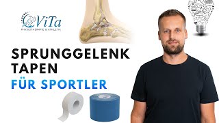 Sprunggelenk richtig tapen für Sportler [upl. by Ahsetra]