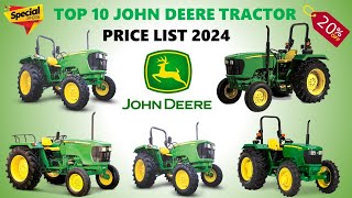 Top 10 John Deere Tractors in 2024  John Deere tractors price list 2024  John Deere tractors [upl. by Brocklin]