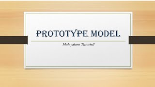 Prototype Model  software engineering  SE  Malayalam Tutorials [upl. by Hsotnas]