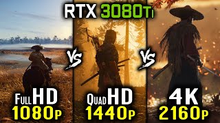 Ghost of Tsushima RTX 3080 Ti  1080p vs 1440p vs 2160p 4K Benchmark  DLSS FSR 30 XeSS Gameplay [upl. by Michaelina954]