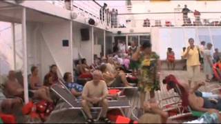 Raw Video Passengers Calm Aboard Costa Allegra [upl. by Akimit]