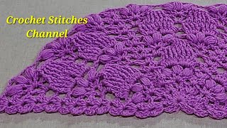 crochet half circle shawl step by step easy tutorial [upl. by Fernald]