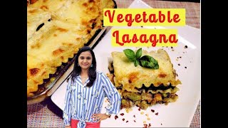 Vegetarian Lasagna Recipe  Cheesy Vegetable Lasagna Recipe  Italian Lasagna by Priyanka Rattawa [upl. by Eilssel967]