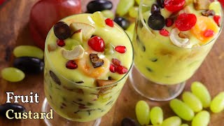 స్పెషల్ టిప్స్ తో ఫ్రూట్ కస్టర్డ్  Easy homemade fruit custard recipe in Telugu  Vismai food [upl. by Nurat]