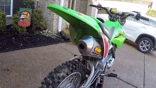 KLX 110 FMF POWER CORE 4 quotBIG BIKE Sound [upl. by Ilhsa]