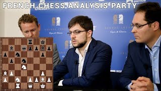 French Chess Analysis Party with MaximeVachier Lagrave Jan Gustafsson amp Peter Leko after round 3 [upl. by Elletnuahs820]