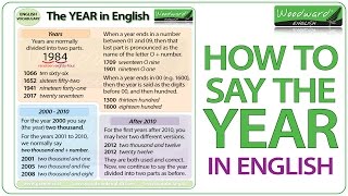 How to say the YEAR in English [upl. by Eliam491]