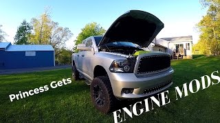 LIFTED 2012 RAM 1500 BUILD PART 10 ENGINE MOD [upl. by Adnhoj]