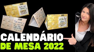 Como fazer calendário de mesa 2022  Calendário reforçado  calendário trabalhado [upl. by Conlin]