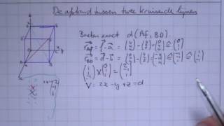 VWO5wisDH812 De afstand tussen twee kruisende lijnen [upl. by Backler]