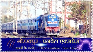 गोरखपुर  पनवेल एक्सप्रेस via बढ़नी  15065Gorakhpurgkp  Panvel Express LHB Rake Diesel ALCO [upl. by Novaelc]