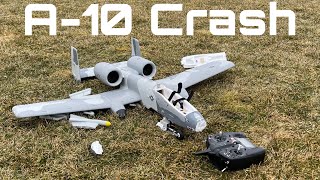 CRASH LANDING The Eflite A10 Twin 64mm EDF [upl. by Chard314]