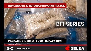 Envasando de kits para preparación de comida con flowpack BFI SERIES [upl. by Latea428]