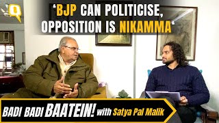 Satya Pal Malik Interview  BJP Politicises Issues FullTime Opposition is Nikamma  The Quint [upl. by Tezil]