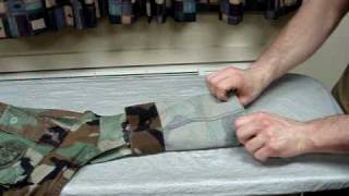 How to roll BDU sleeves USNUSMC [upl. by Trilley]