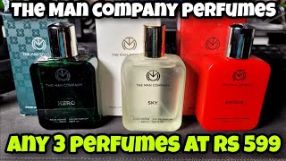 THE MAN COMPANY PERFUMES  ANY 3 PERFUMES AT RS 599  BEST PERFUMES UNDER RS 1000 [upl. by Llyrat]