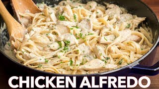 Chicken Fettuccine Alfredo Recipe  Easy Dinner [upl. by Abert]