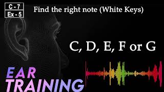 Lesson 7 Exercise 5 CDEF or G  Sound Match  Hear and Play  Ear Training Keyboard Class [upl. by Okuy]