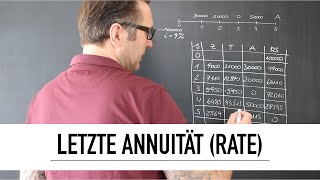 Wie berechne ich die letzte Annuität Rate  Tilgungsplan  Kreditrückzahlung  Zinssatz [upl. by Eserahc915]