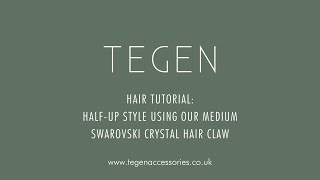 Quick How to Medium Swarovski Crystal Hair Claw in White Tokio  Tegen Accessories [upl. by Iknarf844]