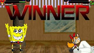 MUGEN Battle 175  SpongeBobBlossom vs Colonel SandersRaphael [upl. by Burget]