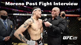 UFC 270  Brandon Moreno Post Fight Interview [upl. by Syah]