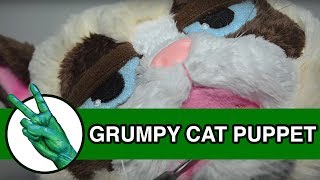 Grumpy Cat Hand Puppet Tardar Sauce  Runforthecube Product Review [upl. by Ahsenroc875]