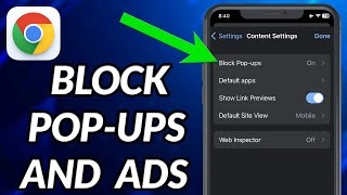 How To Block Ads On Chrome iPhone [upl. by Elbam]